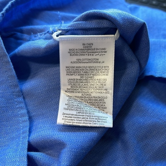 BOSS Hugo Boss Long Sleeve Shirt Dress Button Placket Blue Dust Sz M NEW - Picture 15 of 16